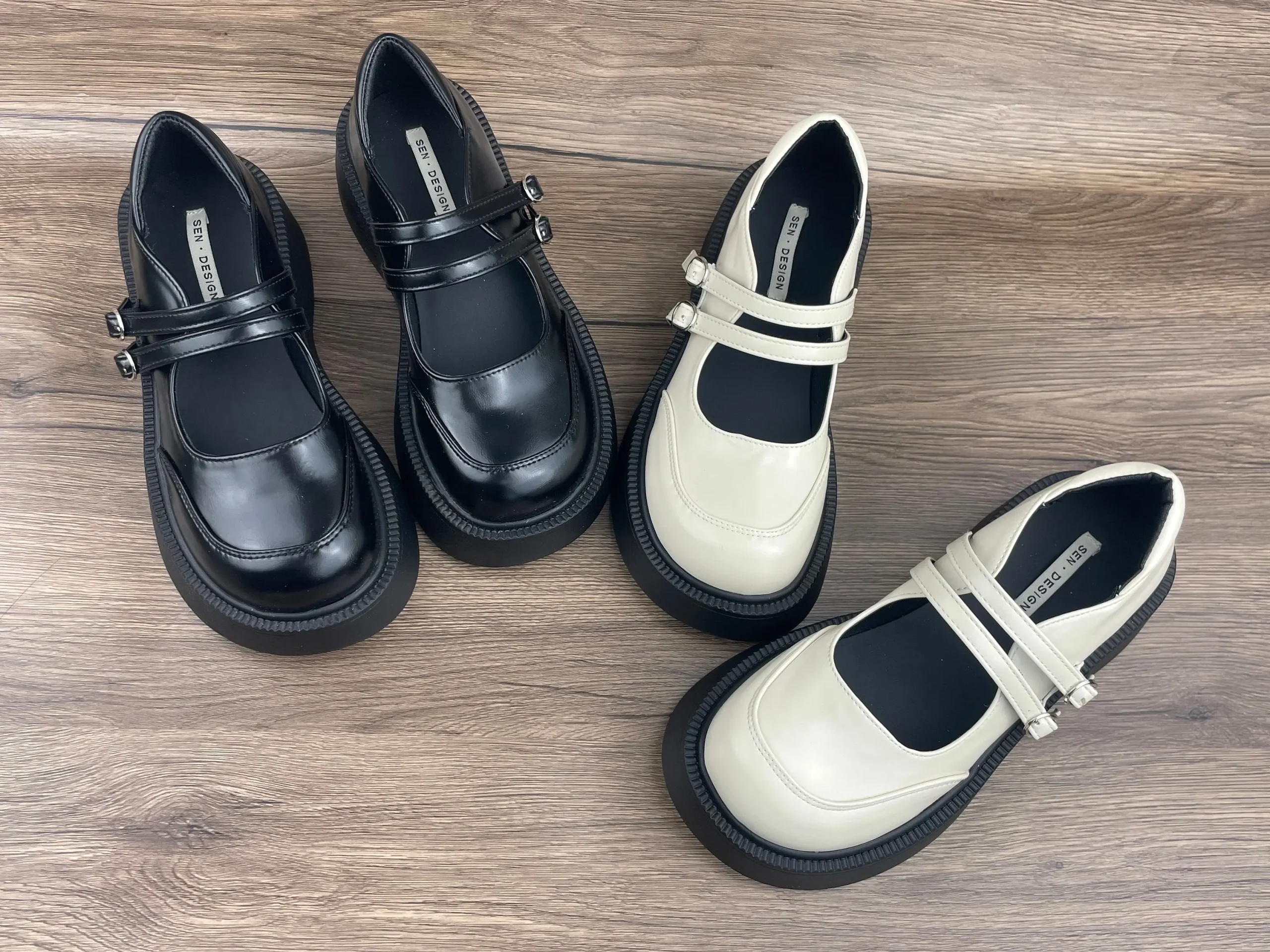Mary Jane Campus Small Leather Shoes Black Mary