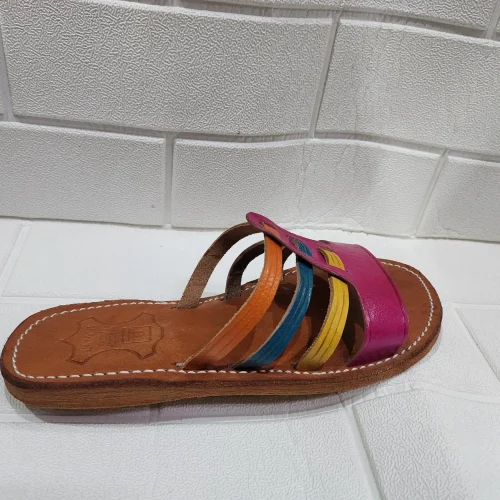 Women’s Multicolor Strappy Moroccan Leather Sandals