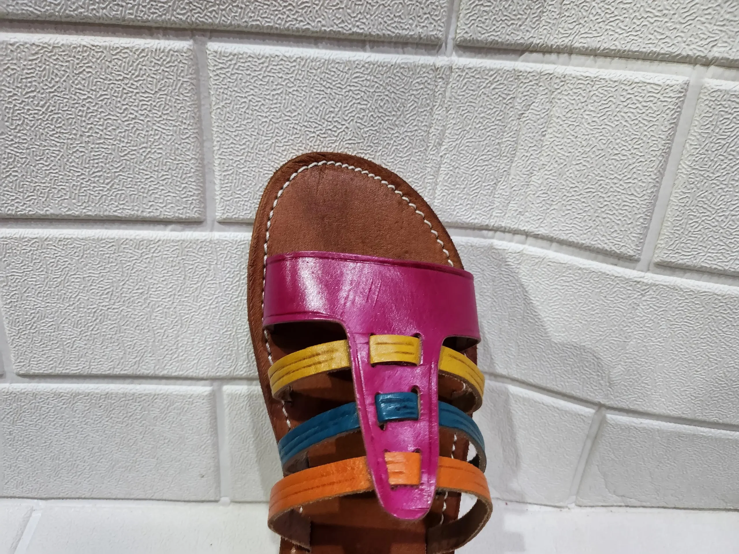 Women’s Multicolor Strappy Moroccan Leather Sandals